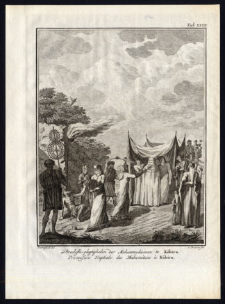 Antique Print-MARRIAGE CEREMONY-MOHAMMEDAN-CAIRO-EGYPT-Niebuhr-Brouwer-1776