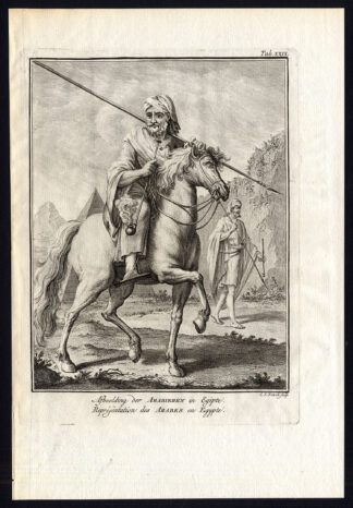 Antique Print-ARAB-HORSE-EGYPT-Niebuhr-Fritsch-1776