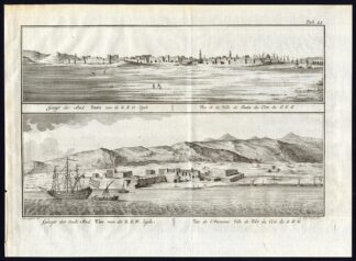 Antique Print-EL TOR-SUEZ-EGYPT-VIEW-SHIP-Niebuhr-De Huyser-1776