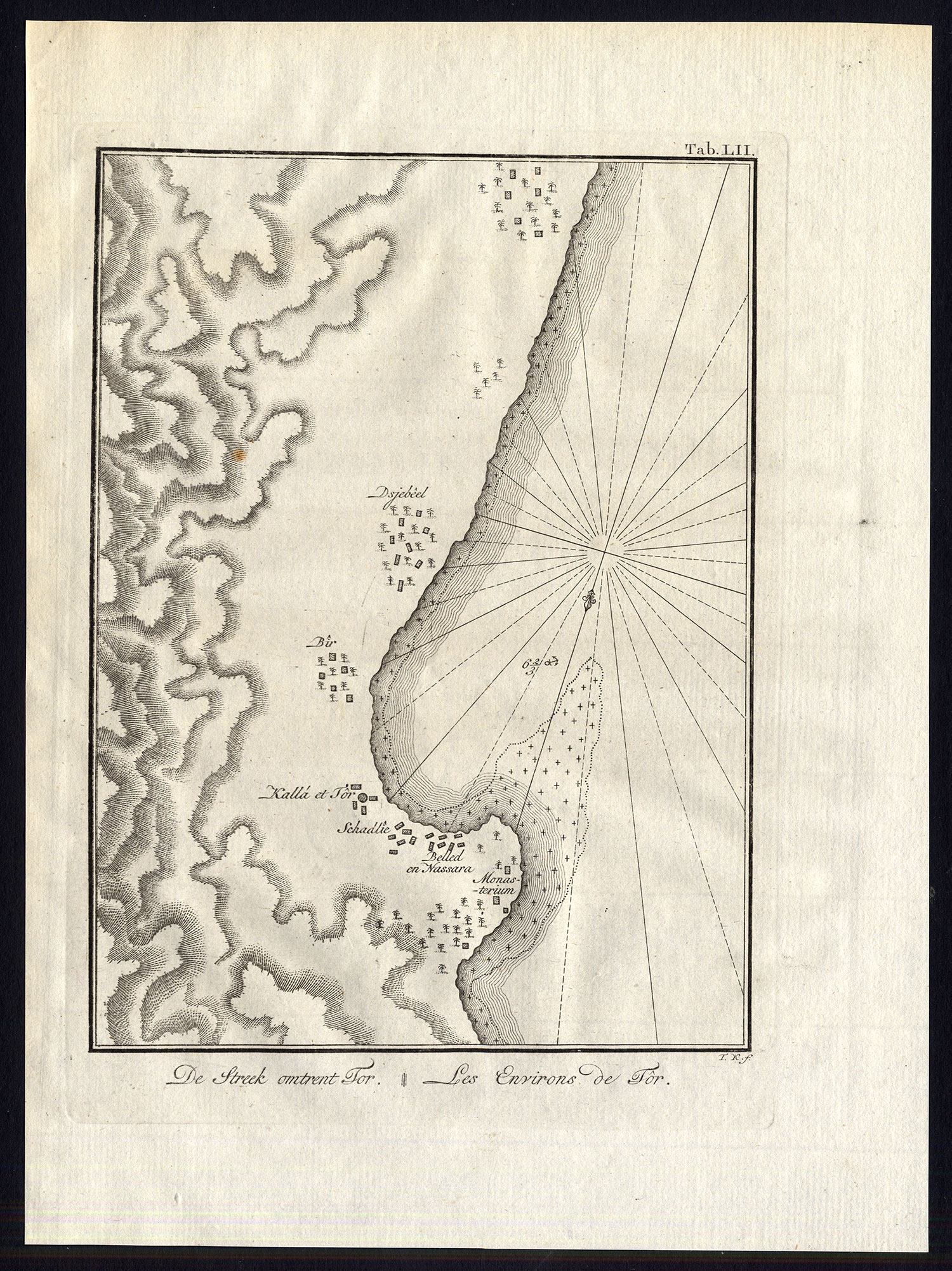 , Antique Map-EL TOR-SINAI PENINSULA-EGYPT-Niebuhr-Koning-1776, Pictura Antique Prints