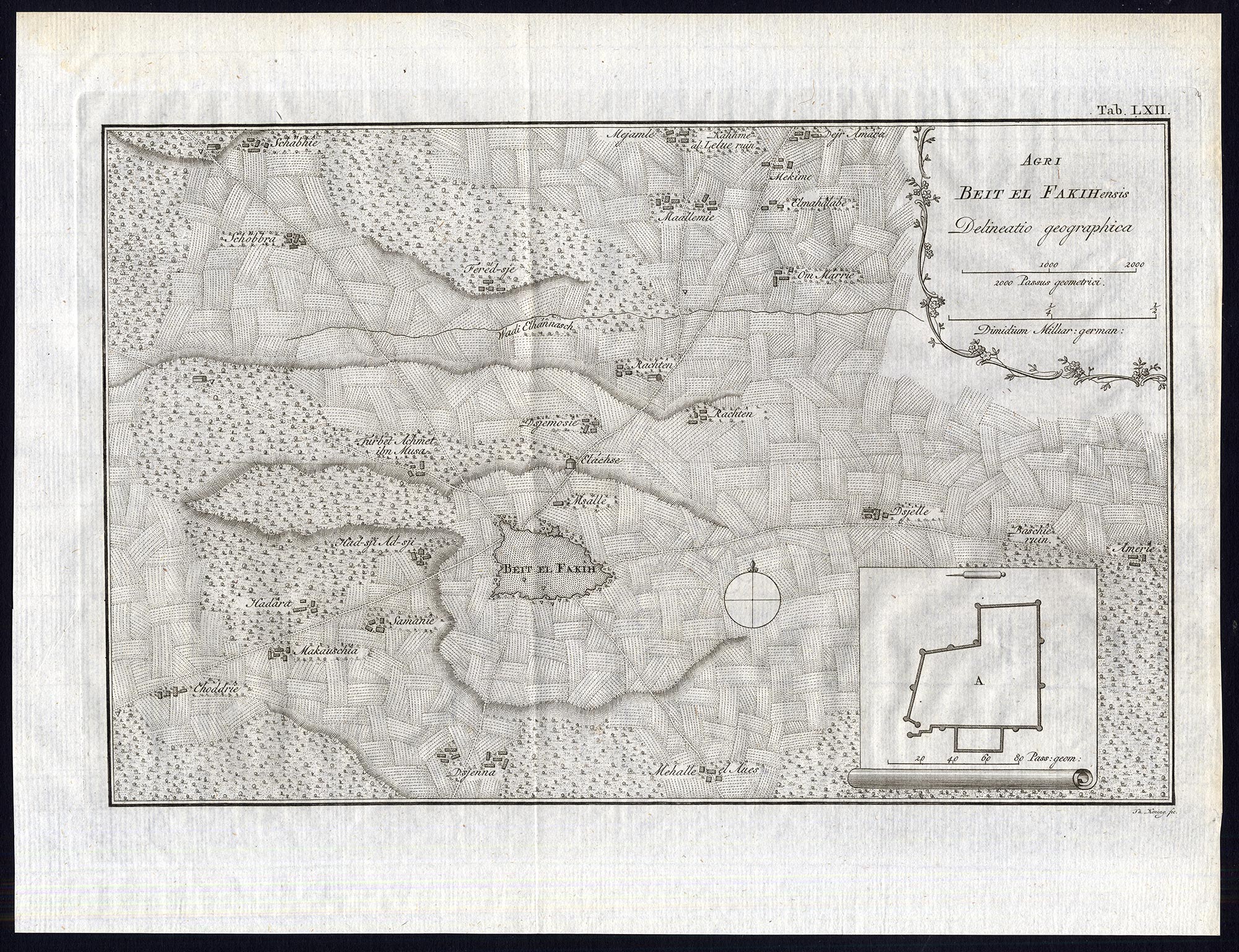, Antique Map-YEMEN-BEIT EL FAKIH-ARABIAN PENINSULA-Niebuhr-Koning-1776, Pictura Antique Prints