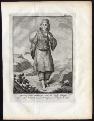 Antique Print-YEMEN-ARAB WOMAN-COFFEE MOUNTANS-Niebuhr-Fritsch-1776
