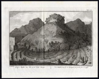 Antique Print-YEMEN-HADIE-VIEW-COFFEE MOUNTANS-Niebuhr-De Vries-1776