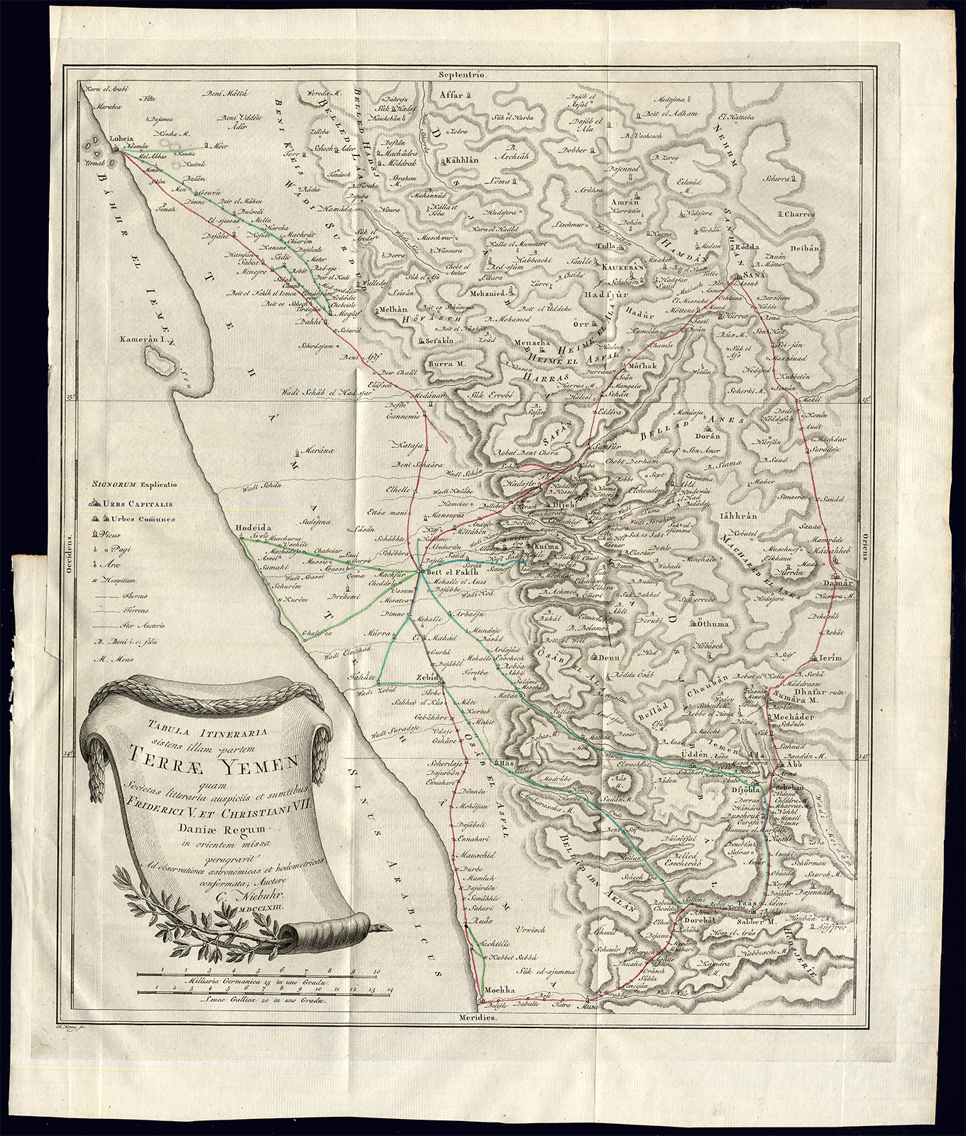 , Antique Map-YEMEN-ARABIAN PENINSULA-Niebuhr-Koning-1776, Pictura Antique Prints