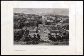 Antique Print-Aquatint-PARIS-SAINT CLOUD-CHATEAU-Pl. 26-Salathe-Testard-1845