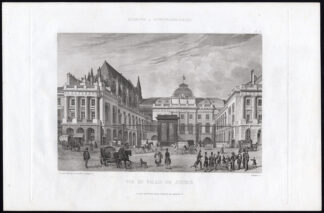 Antique Print-Aquatint-PARIS-PALAIS DE JUSTICE-COURT-Pl. 15-Salathe-Gavard-1845