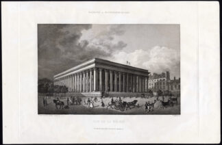 Antique Print-Aquatint-PARIS-STOCK EXCHANGE-BRONGNIART-Salathe-Gavard-1845