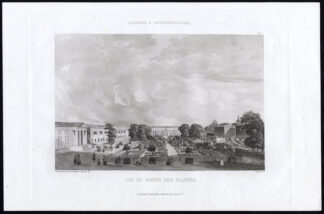 Antique Print-Aquatint-PARIS-JARDIN DE PLANTES-GARDEN-Pl. 19-Salathe-Gavard-1845