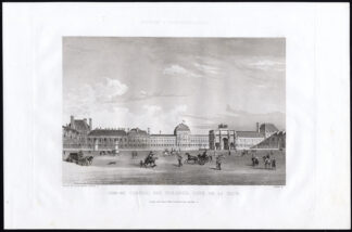 Antique Print-Aquatint-PARIS-TUILERIES PALACE-YARD-Pl. 20-Salathe-Gavard-1845