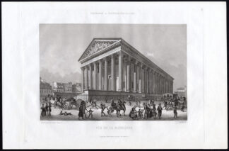 Antique Print-Aquatint-PARIS-SAINTE MARIE MADELEINE-CHURCH-Salathe-Gavard-1845