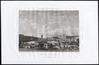 Antique Print-Aquatint-PARIS-PONT NEUF-BRIDGE-SEINE-Pl. 7-Salathe-Gavard-1845