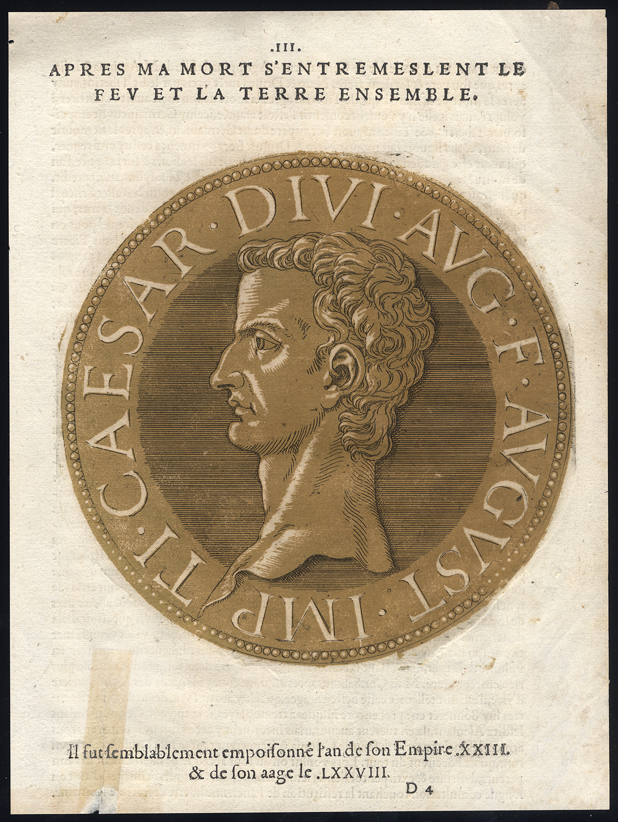 , Antique Portrait Print-TIBERIUS-ROMAN EMPEROR-Jegher-Goltzius-1645, Pictura Antique Prints