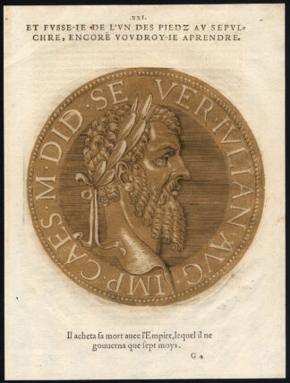 Antique Portrait Print-DIDIUS JULIANUS-ROMAN EMPEROR-Jegher-Goltzius-1645