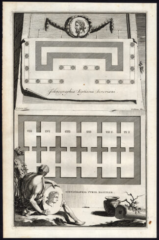 Antique Print-ARCHITECTURE-GROUND PLAN-HOSTILIUS-SEVERUS AUGUSTUS-Goeree-1704