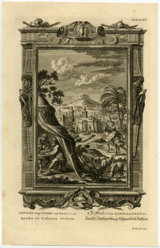Antique Print-SECHEM-SIMEON-LEVI-JACOB-CITY-Scheuchzer-Fussli-1731