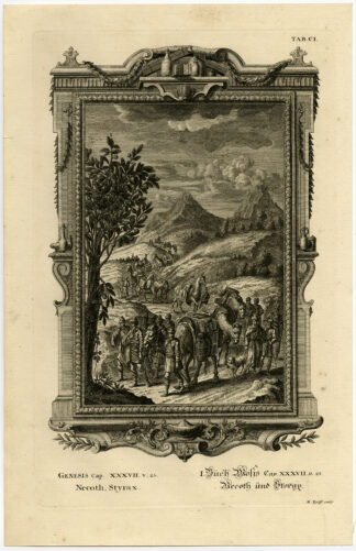 Antique Print-CAMEL-CARAVAN-SPICE-MYRRH-ISHMEELITE-GILEAD-Scheuchzer-Fussli-1731