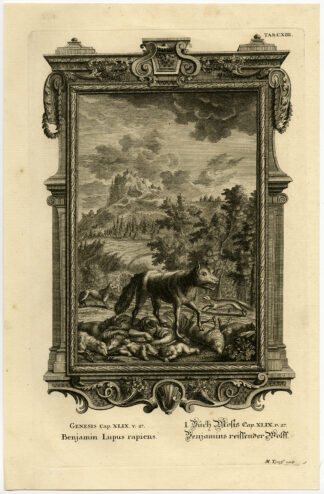 Antique Print-BENJAMIN-WOLF-PREY-Scheuchzer-Fussli-1731