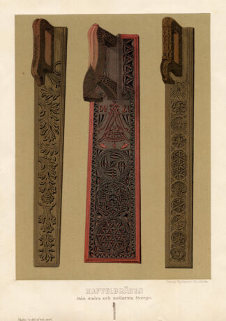 Antique Print-SHELF-FURNITURE-SWEDEN-Hazelius-1885