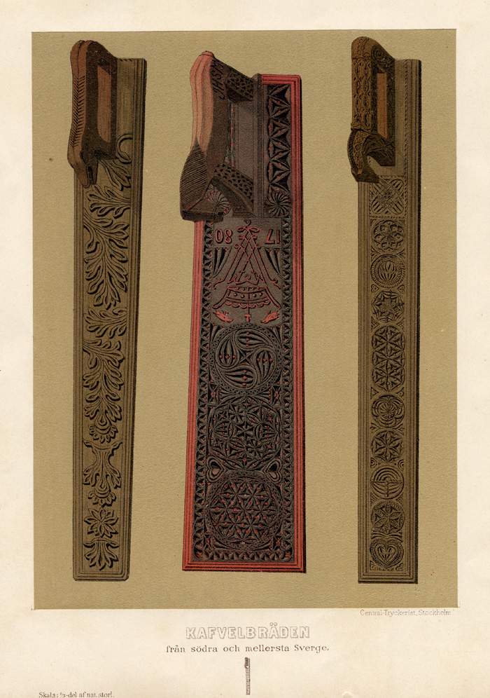 , Antique Print-SHELF-FURNITURE-SWEDEN-Hazelius-1885, Pictura Antique Prints