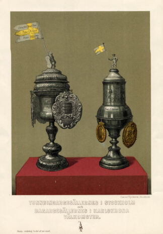 Antique Print-MUGS-STONE JARS-BEER-SWEDEN-Hazelius-1885