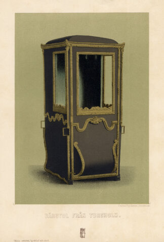 Antique Print-SEDANCHARI-PALANQUIN-SWEDEN-Hazelius-1885