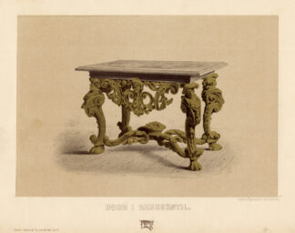 Antique Print-TABLE-BAROQUE-STYLE-SWEDEN-Hazelius-1885