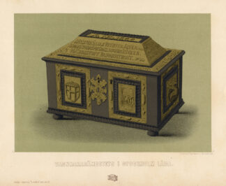 Antique Print-BLANKETCHEST-HOUSE-SWEDEN-Hazelius-1885