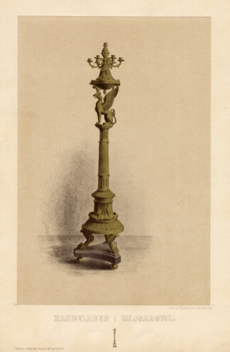 Antique Print-CANDLEHOLDER-EMPEROR-SWEDEN-Hazelius-1885