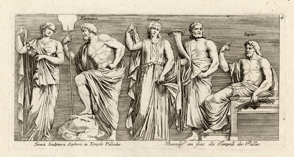 , Antique Print-GREECE-ATHENS-PALLAS-TEMPLE-Kilian-1782, Pictura Antique Prints
