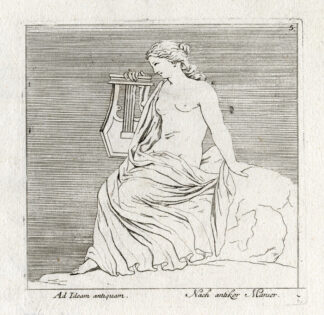 Antique Print-SCULPTURE-GRECO ROMAN-LYRE-Kilian-1782