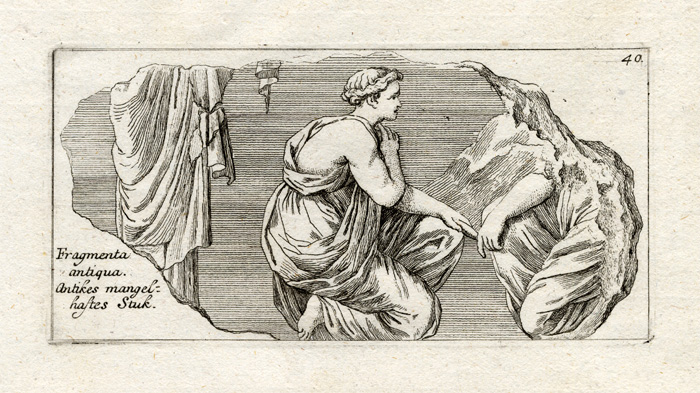 , Antique Print-GRECO ROMAN ART-ITALY-Plate 40-Kilian-1782, Pictura Antique Prints