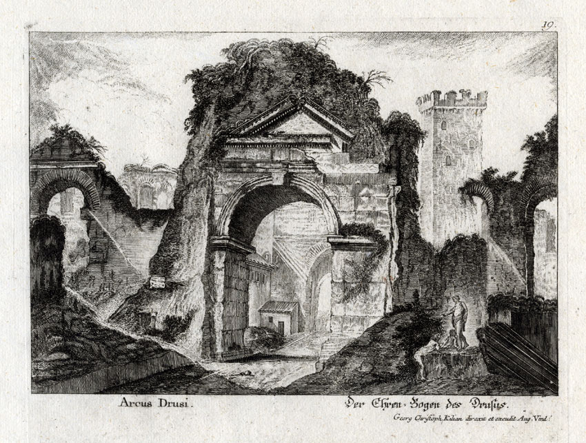 , Antique Print-ARCH-DRUSUS-ITALY-ROME-Kilian-1782, Pictura Antique Prints