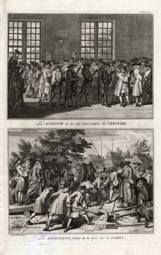 Antique Print-JEWS-JUIDAISM-ACAFOTH-BURIAL-Picart-1727