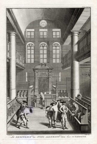 Antique Print-JEWS-JUIDAISM-SYNAGOGUE-Picart-1727