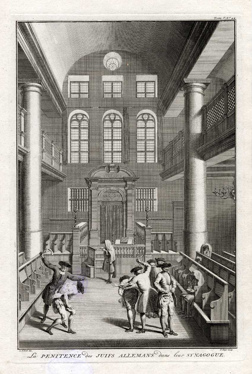 , Antique Print-JEWS-JUIDAISM-SYNAGOGUE-Picart-1727, Pictura Antique Prints
