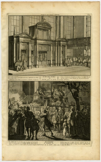 Antique Print-JEWS-JUIDAISM-SIMCHAT TORAH-Picart-1727