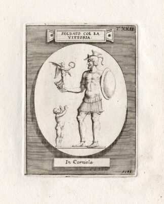 Antique Print-VICTORIA-SOLDIER-Bartoli-1751