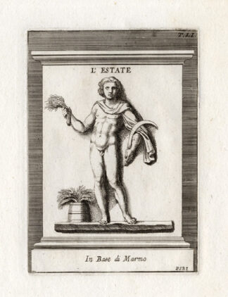 Antique Print-SUMMER-SEASON-ROMAN ART-Bartoli-1751