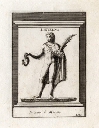 Antique Print-WINTER-SEASONS-ROMAN ART-Bartoli-1751