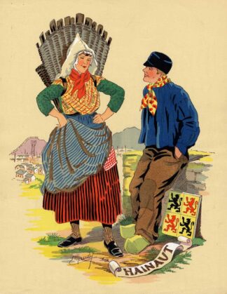 Antique Print-HAINAUT-COSTUME-BELGIUM-Naudy-Renaudin-1920