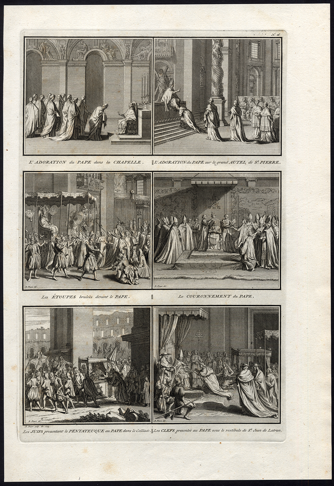 , Antique Print-POPE-JEWS-PENTATEUCH-TORAH-Picart-1727, Pictura Antique Prints