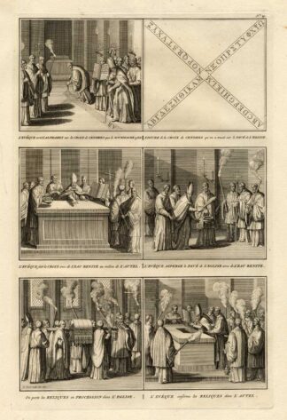 Antique Print-BISHOP-ROMAN CATHOLIC-CROSS-ASHES-HOLY WATER-Pl. 29-Picart-1727