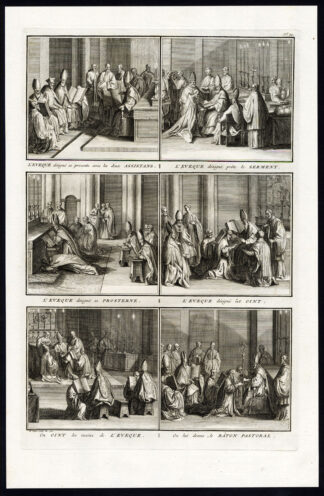 Antique Print-BISHOP-ROMAN CATHOLIC-POPE-Picart-1727