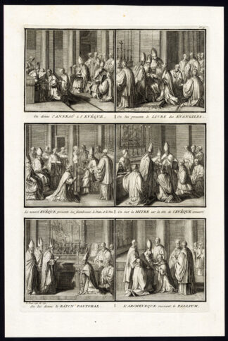 Antique Print-BISHOP-ROMAN CATHOLIC-POPE-Picart-1727