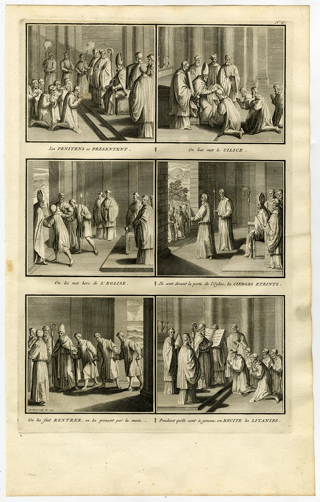 , Antique Print-BISHOP-ROMAN CATHOLIC-POPE-Picart-1727, Pictura Antique Prints