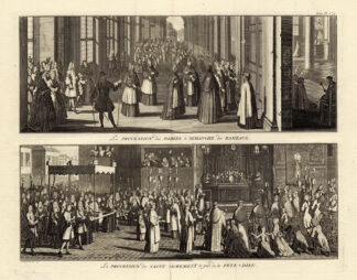 Antique Print-PALM SUNDAY-CORPUS CHRISTI-Picart-1727