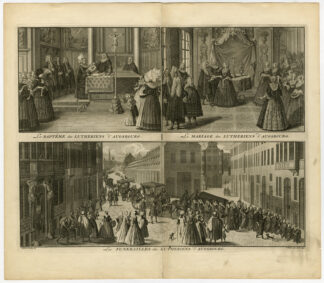Antique Print-LUTHERANS-AUGSBURG-BAPTISM-Picart-1727