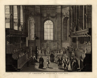 Antique Print-ANGLICAN-LONDON-SAINT PAUL-Picart-1727