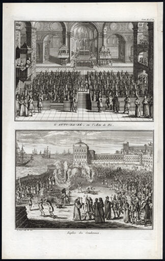 Antique Print-INQUISITION-ROMAN CATHOLIC-Picart-1727