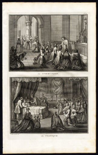 Antique Print-COMMUNION-ROMAN CATHOLIC-Picart-1727